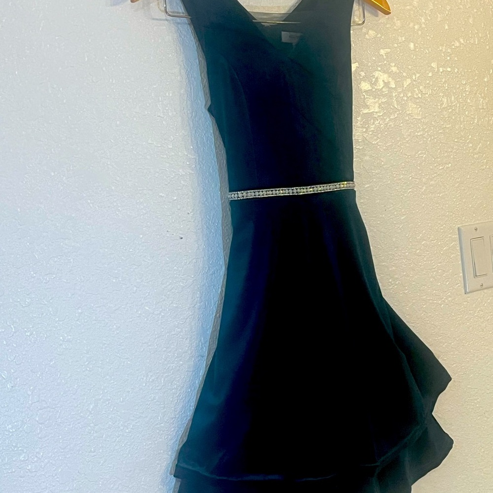 Gorgeous & Elegant Deep Green Velvety Dress